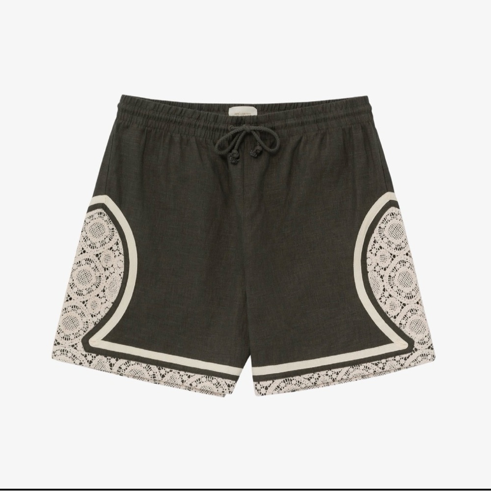 Aimé Leon Dore Linen Lace Basketball Shorts NWT